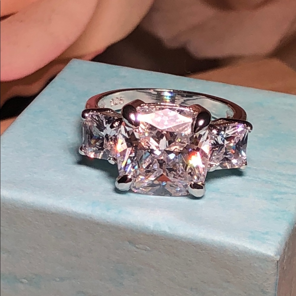 925 4ct Simulated Diamond engagement ring